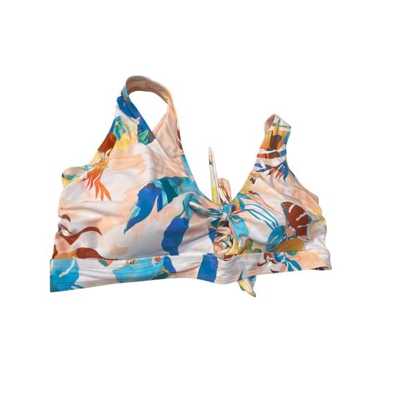 Plus Size 3X Lysa Tie Front Bikini Set With Abstract Print Fully Lined NWOT - Picture 5 of 9